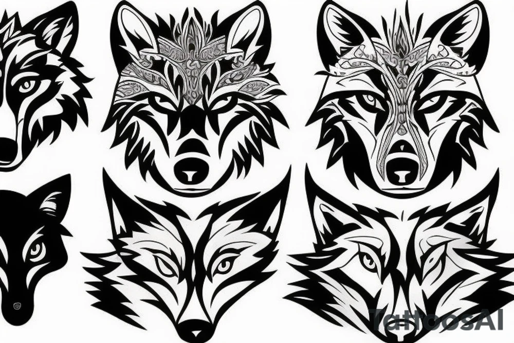 wolf, not just a wolf head tattoo idea