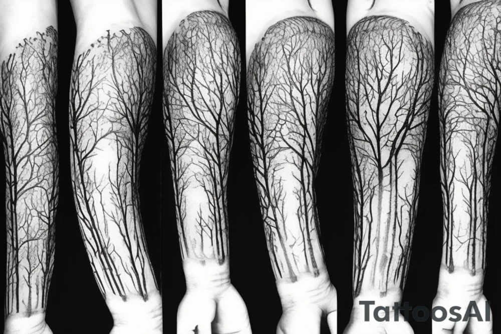 tree wrapping around my arm tattoo idea