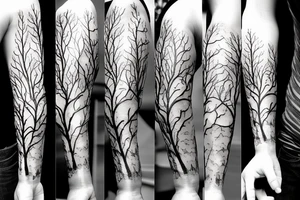 tree branch wrapping around my arm tattoo idea