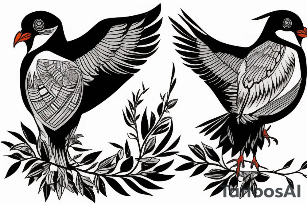 Two Mynah birds on each side of chest tattoo idea