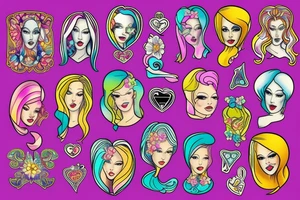 Female cameo tattoo idea