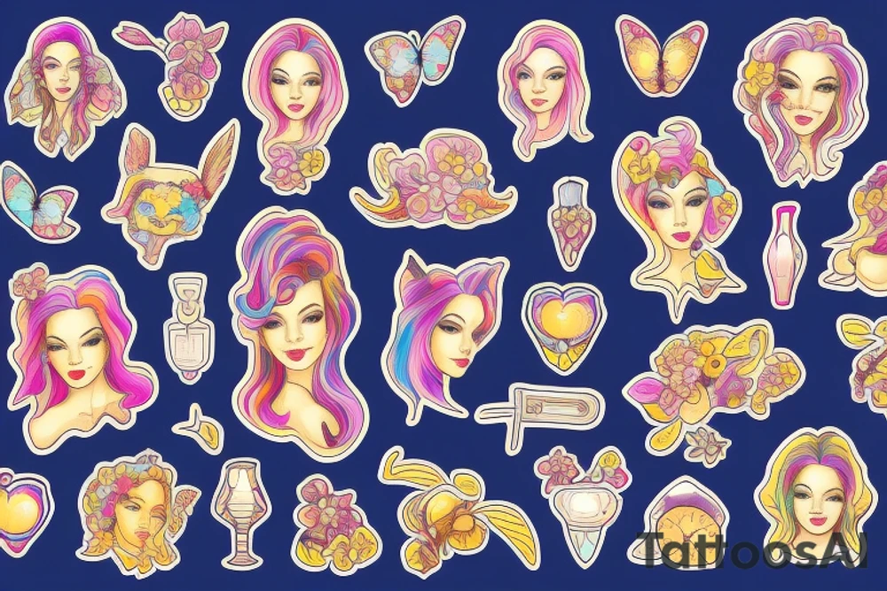 Female cameo tattoo idea