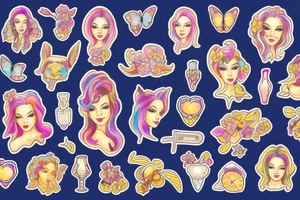 Female cameo tattoo idea