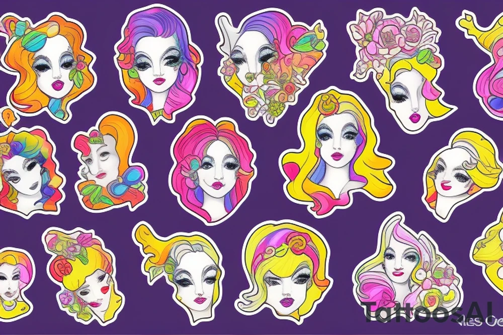 Female cameo tattoo idea