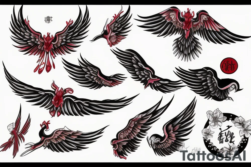 The word Ruby with wings tattoo idea