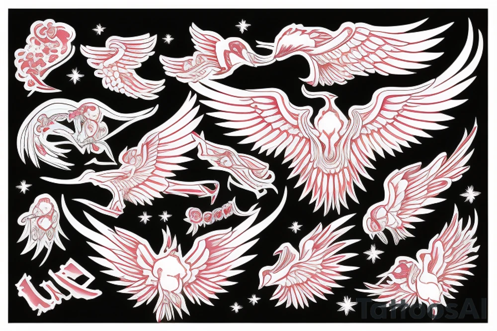 The word Ruby with wings tattoo idea