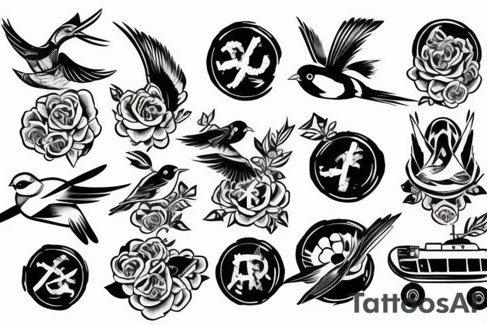 A bird driving a tank tattoo idea