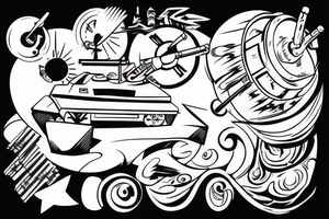 A bird driving a tank tattoo idea