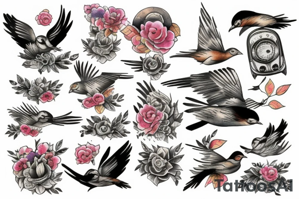 A bird driving a tank tattoo idea