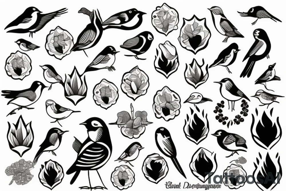 Irish bird tattoo idea