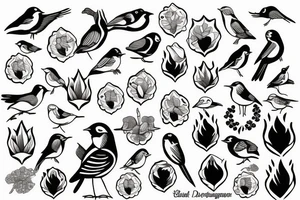 Irish bird tattoo idea