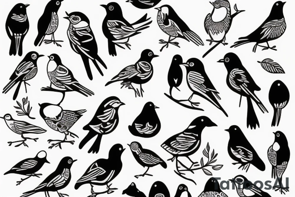 Irish bird tattoo idea