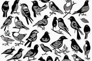 Irish bird tattoo idea