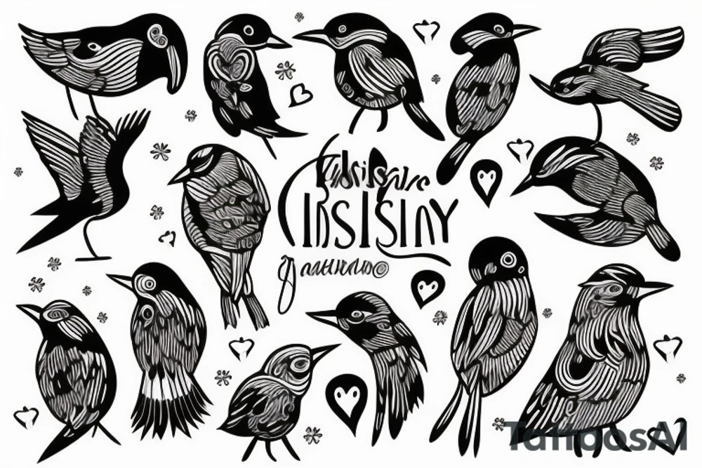 Irish bird tattoo idea