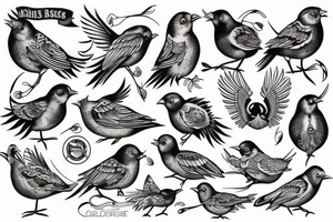 Irish bird tattoo idea
