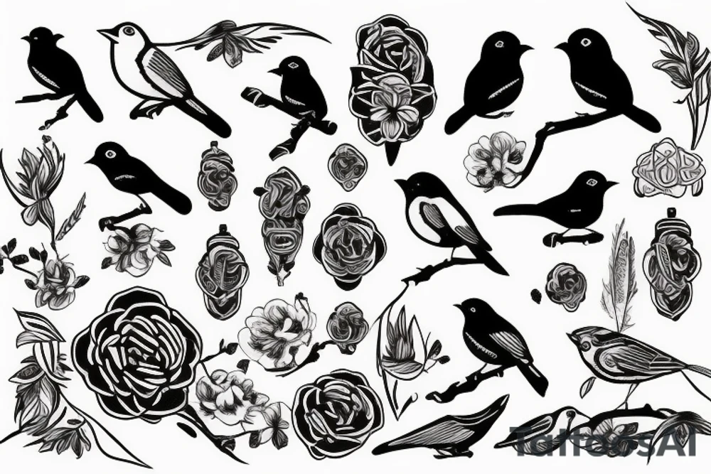 Irish themed bird tattoo idea