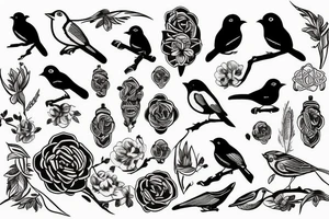 Irish themed bird tattoo idea