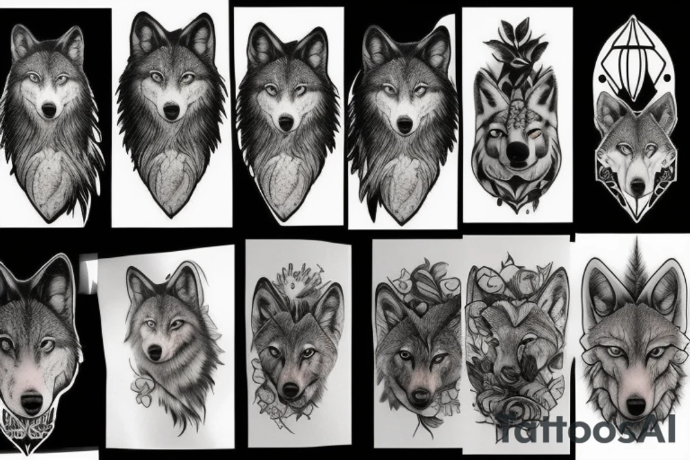 wolf tattoo idea