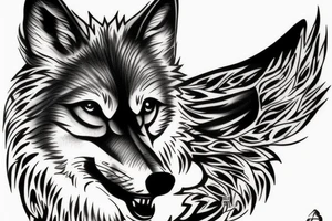 wolf tattoo idea
