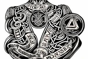 Irish themed chest tattoo idea
