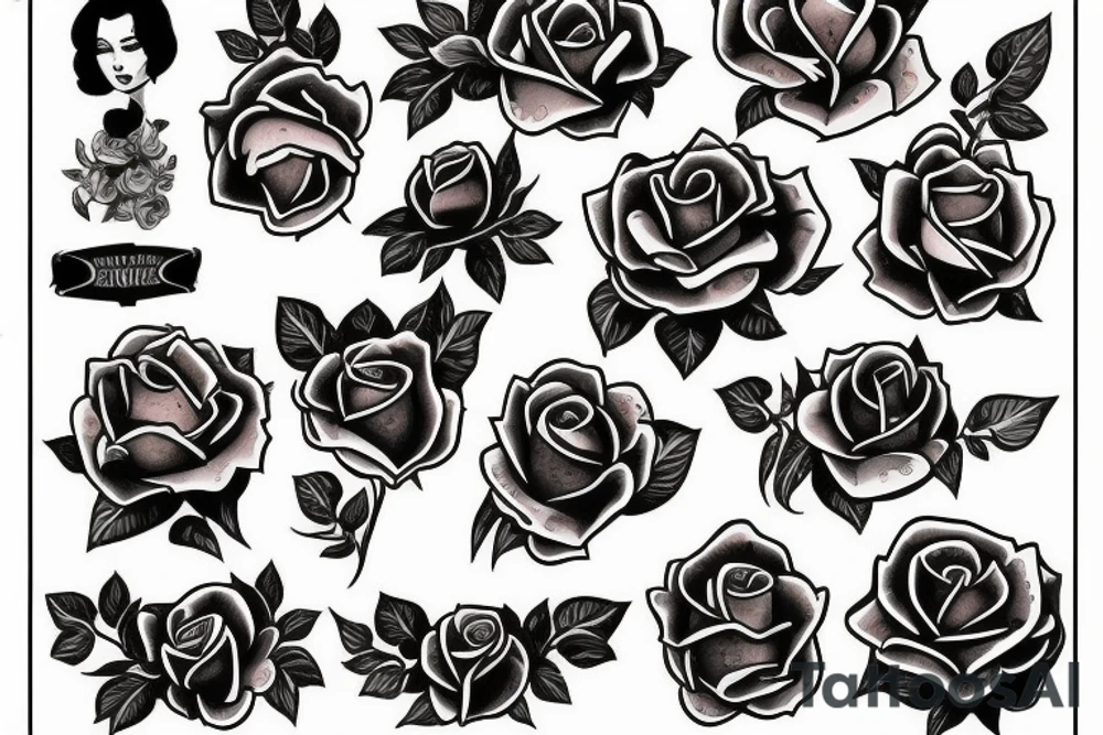 Irish and rose shoulder tattoo idea