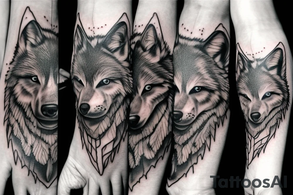 wolf tattoo idea