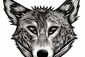 wolf tattoo idea