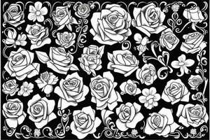 Shamrock and rose shoulder tattoo idea