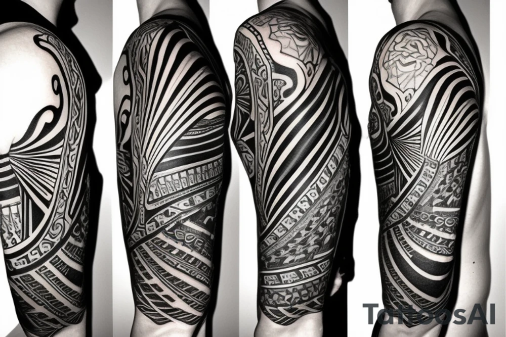 Half sleeve, grand piano tattoo idea