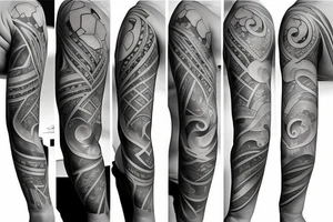 Half sleeve, grand piano tattoo idea