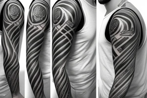 Half sleeve, grand piano tattoo idea