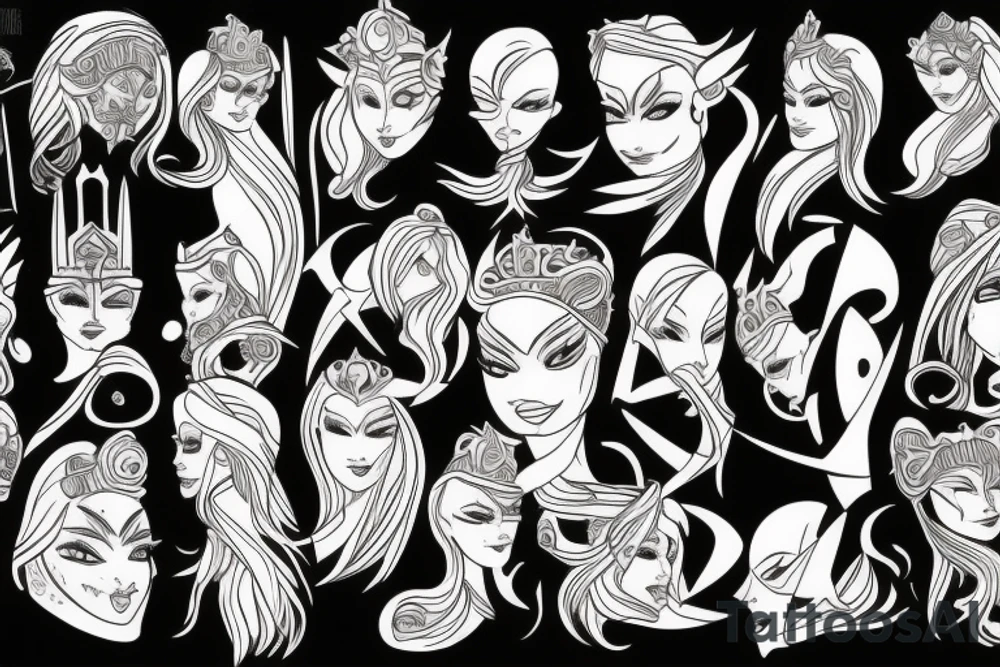 Princess warrior tattoo idea