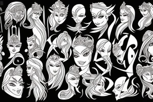 Princess warrior tattoo idea