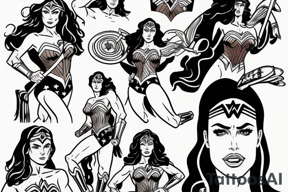 wonder woman tattoo idea