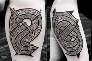 Bow and arrow tattoo idea