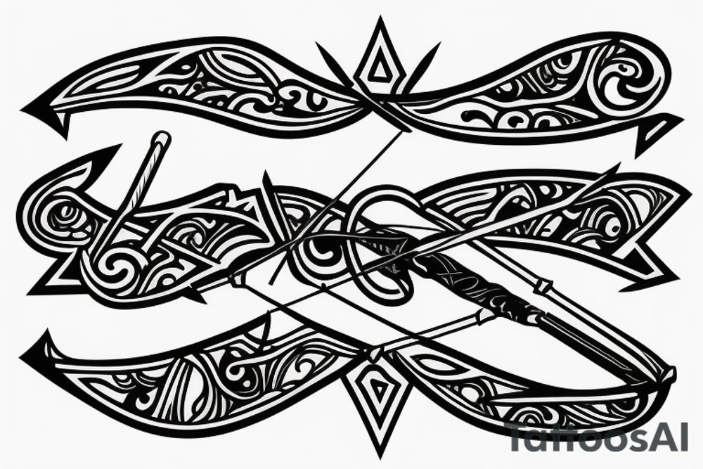Bow and arrow tattoo idea