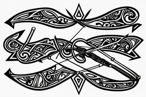 Bow and arrow tattoo idea