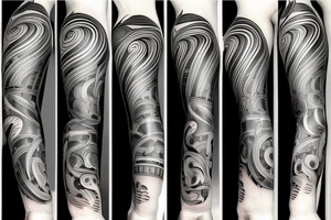 Musical arm sleeve, grand piano and half arm sleeve tattoo idea