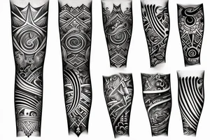 Musical arm sleeve, grand piano and half arm sleeve tattoo idea