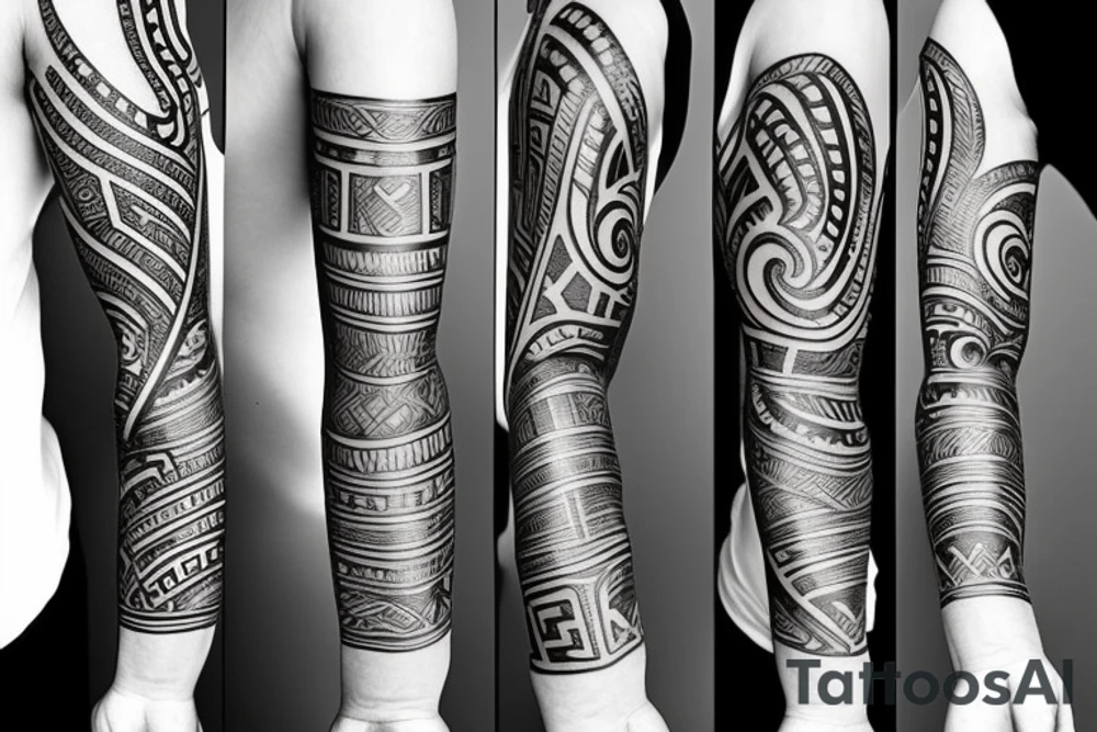 Musical arm sleeve, grand piano and half arm sleeve tattoo idea