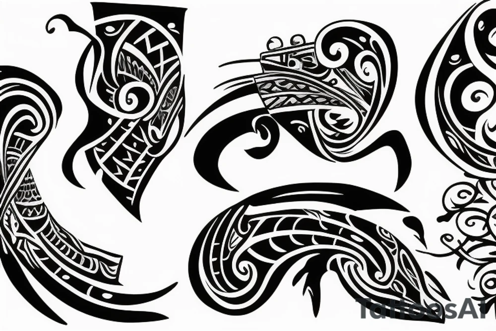 Half arm sleeve grand piano tattoo idea