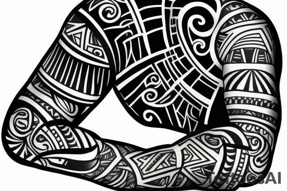 Half arm sleeve grand piano tattoo idea