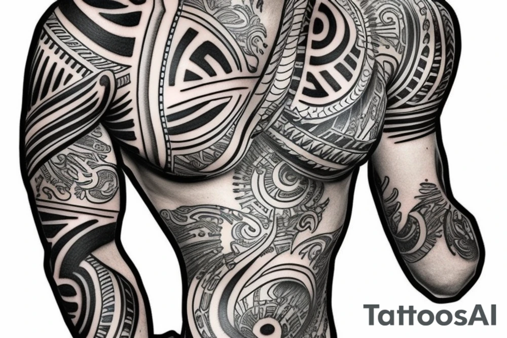 Half arm sleeve grand piano tattoo idea