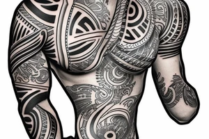 Half arm sleeve grand piano tattoo idea