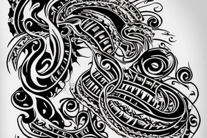 Half arm sleeve grand piano tattoo idea