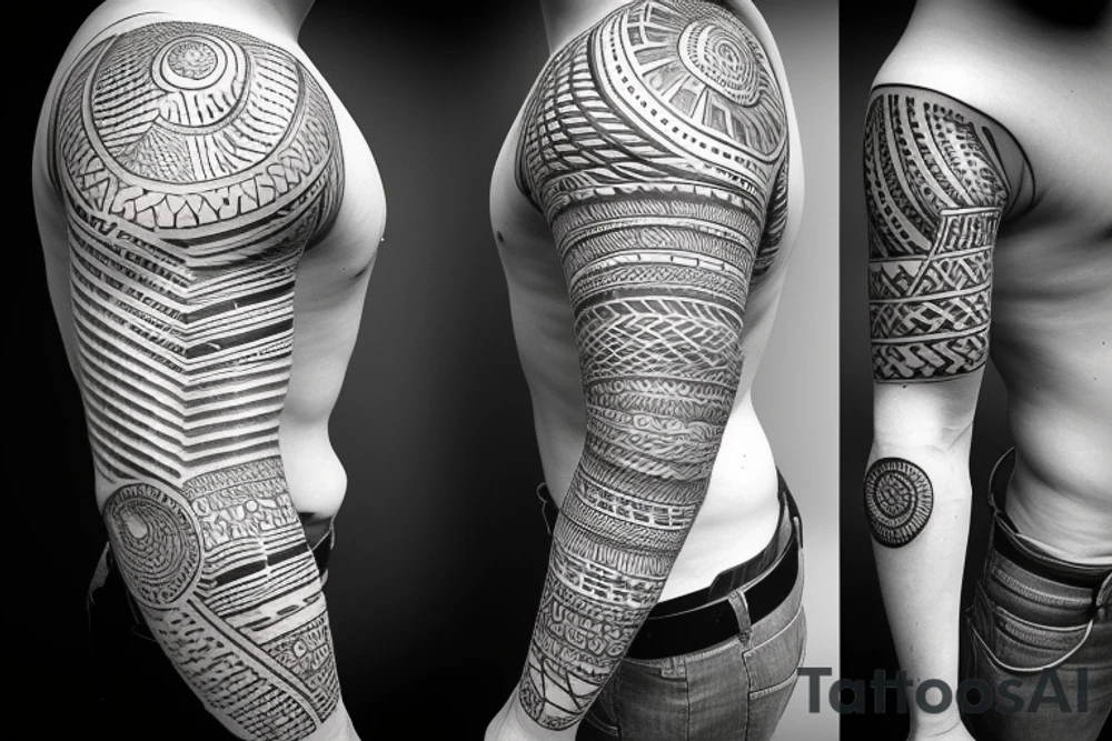 Hot sleeve arm for men tattoo idea