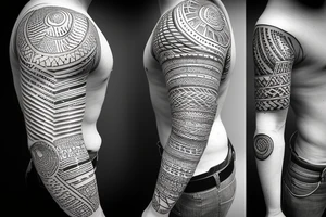 Hot sleeve arm for men tattoo idea