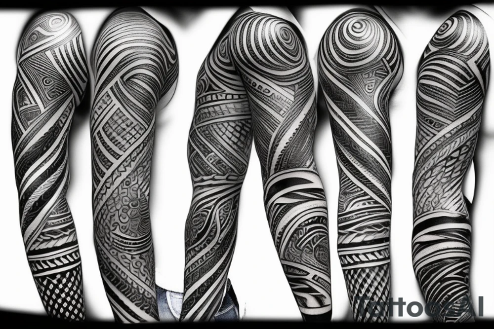 Hot sleeve arm for men tattoo idea