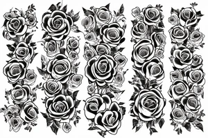 Two bees and roses tattoo idea