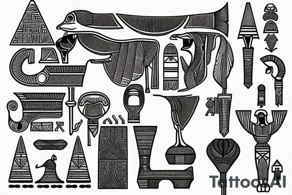 Egyptian key of life tattoo idea